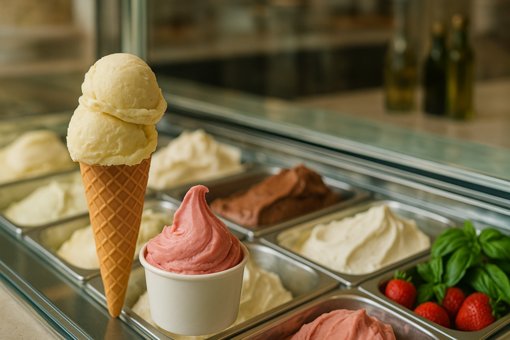 Gelato i lody rzemieślnicze w lodziarni – porównanie konsystencji i jakości smaków
