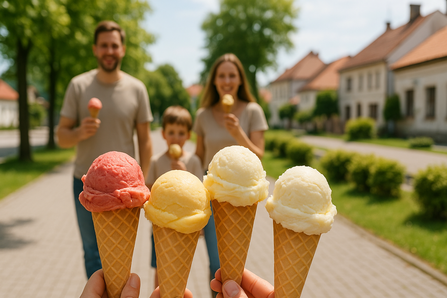Spacerowy przystanek na lody rzemieślnicze w okolicy Myślenic